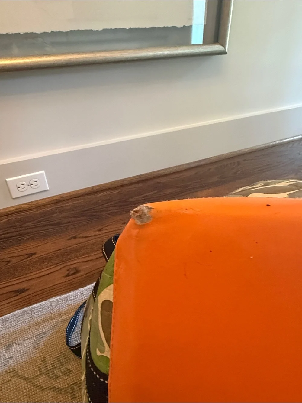Scout Camo Tote with Orange Lining and Black Handles